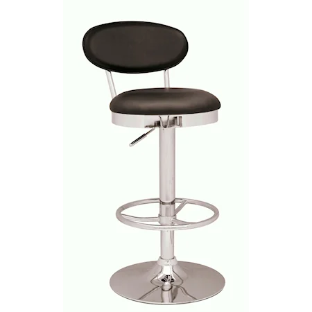 Adjustable Height Swivel Stool with Backrest